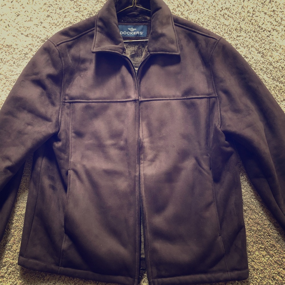 Docker’s Brown Faux-Fur Jacket